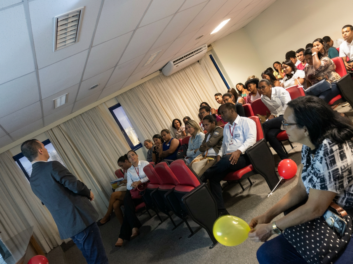 André Pimentel conduzindo treinamento com participantes